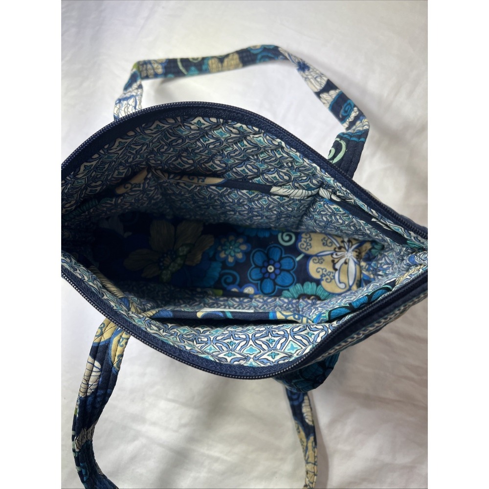 Vera Bradley Women's Tote Blue Multicolor Flower Print Bag Shoulder Tote - Picture 6 of 7